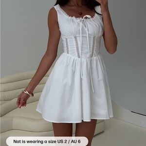 White Mini Corset Style Dress